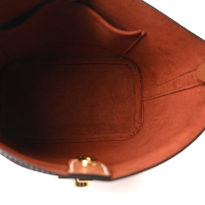 Louis Vuitton Calfskin Lock and Walk Bucket Cognac 5 of 10