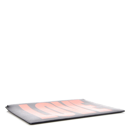 Givenchy Calfskin Love Print Medium Flat Pouch Black 4 of 9