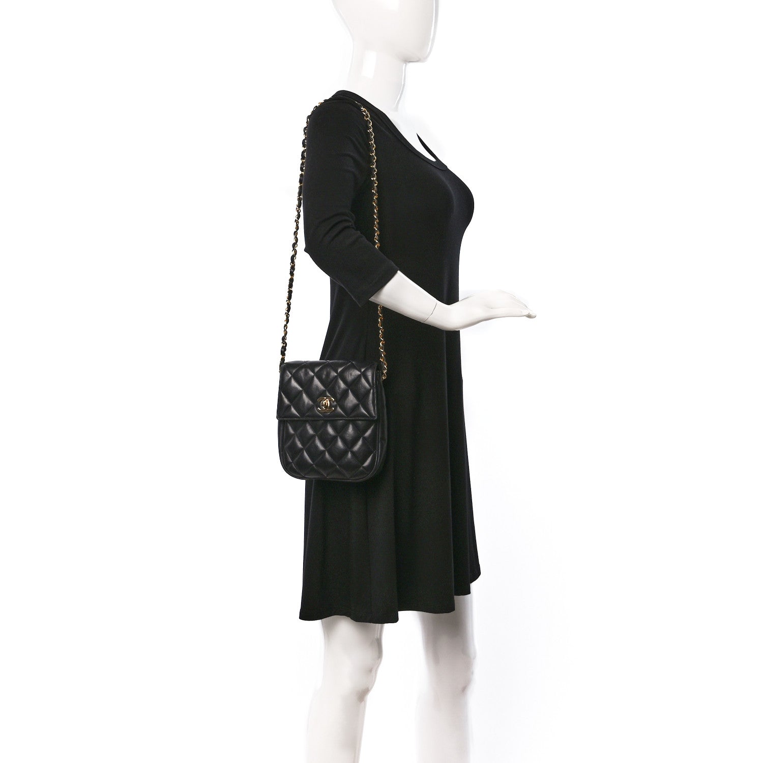 Chanel Lambskin Quilted Extra Mini Flap Black 2 of 13