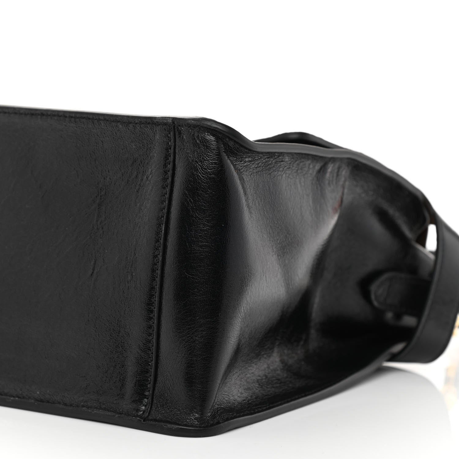 Fendi Agnello Old Shine Large Kan U Shoulder Bag Black 10 of 11
