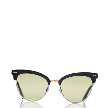Gucci Acetate Damascato Cat Eye Sunglasses GG0055S Black Gold 2 of 6