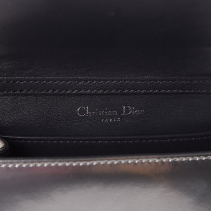 Christian Dior Metallic Patent Micro-Cannage Baby Diorama Flap Bag Silver 8 of 9