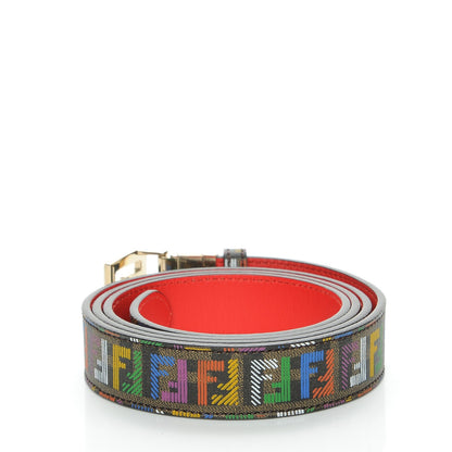 Fendi Zucchino Spalmati FF Multicolor Reversible Belt Red Multicolor 3 of 6
