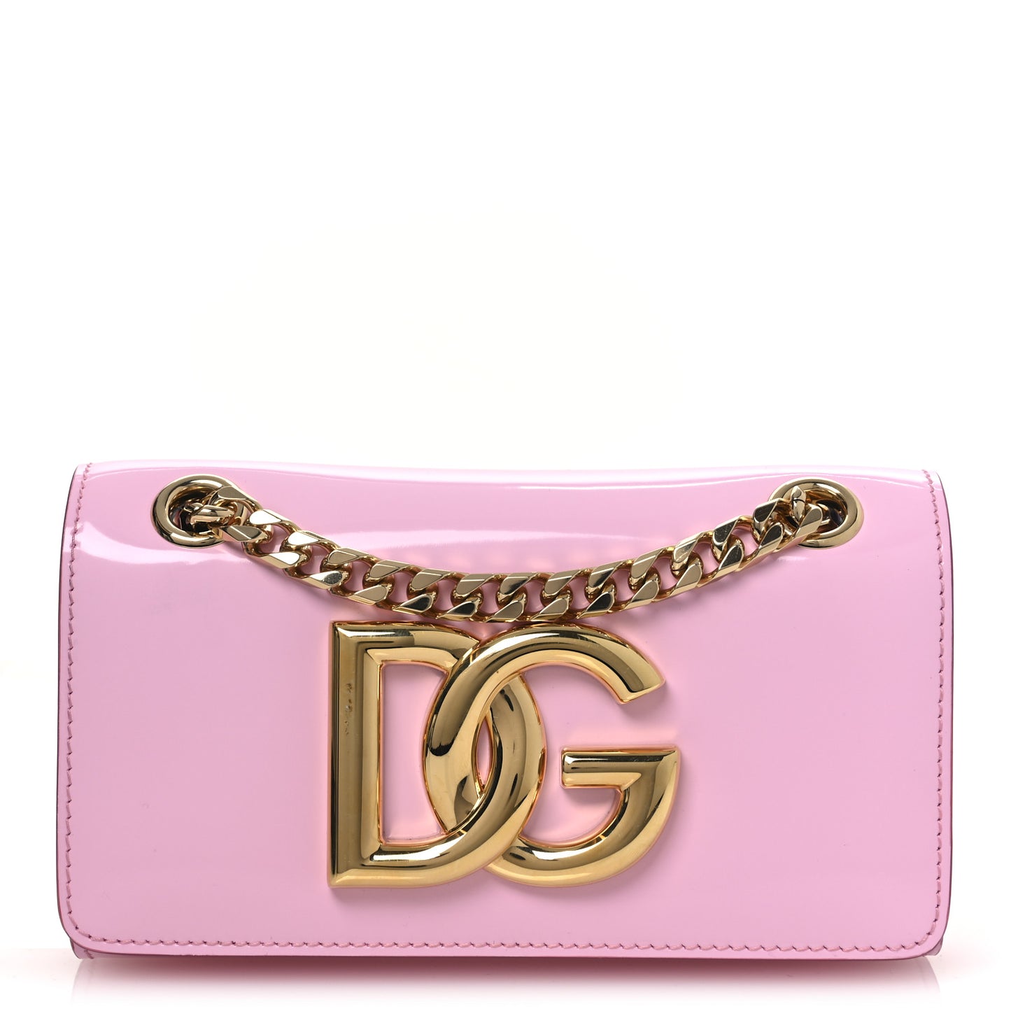 DOLCE GABBANA Patent DG Girls Phone Shoulder Bag Candy