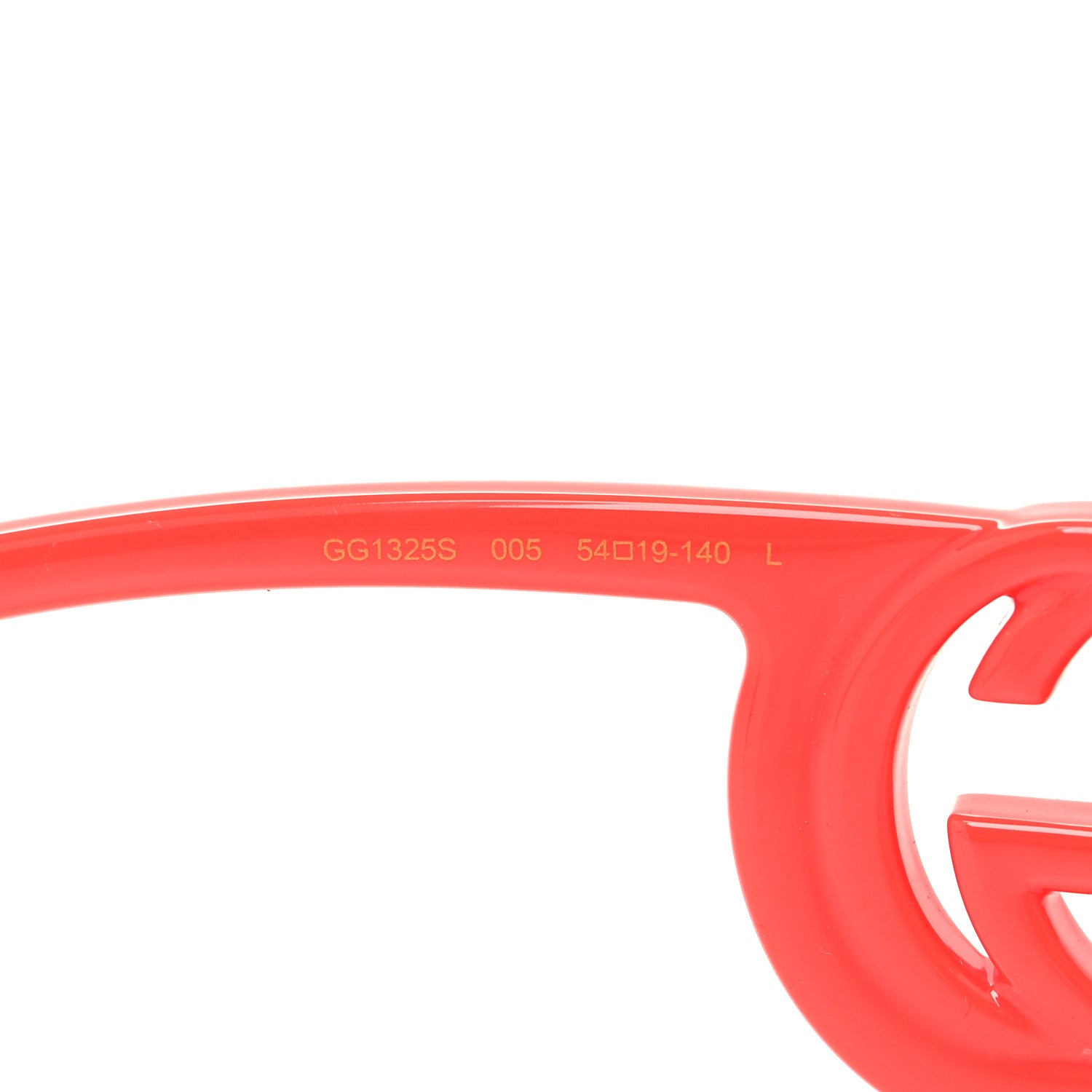 Gucci Acetate Chaise Rectangler Frame Sunglasses GG1325S Salmon Pink 6 of 8