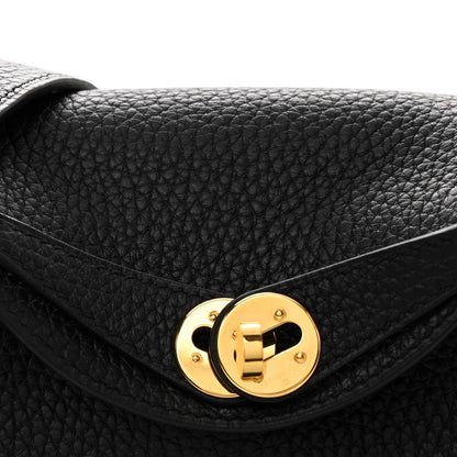 Hermes Taurillon Clemence Mini Lindy 20 Black 9 of 12