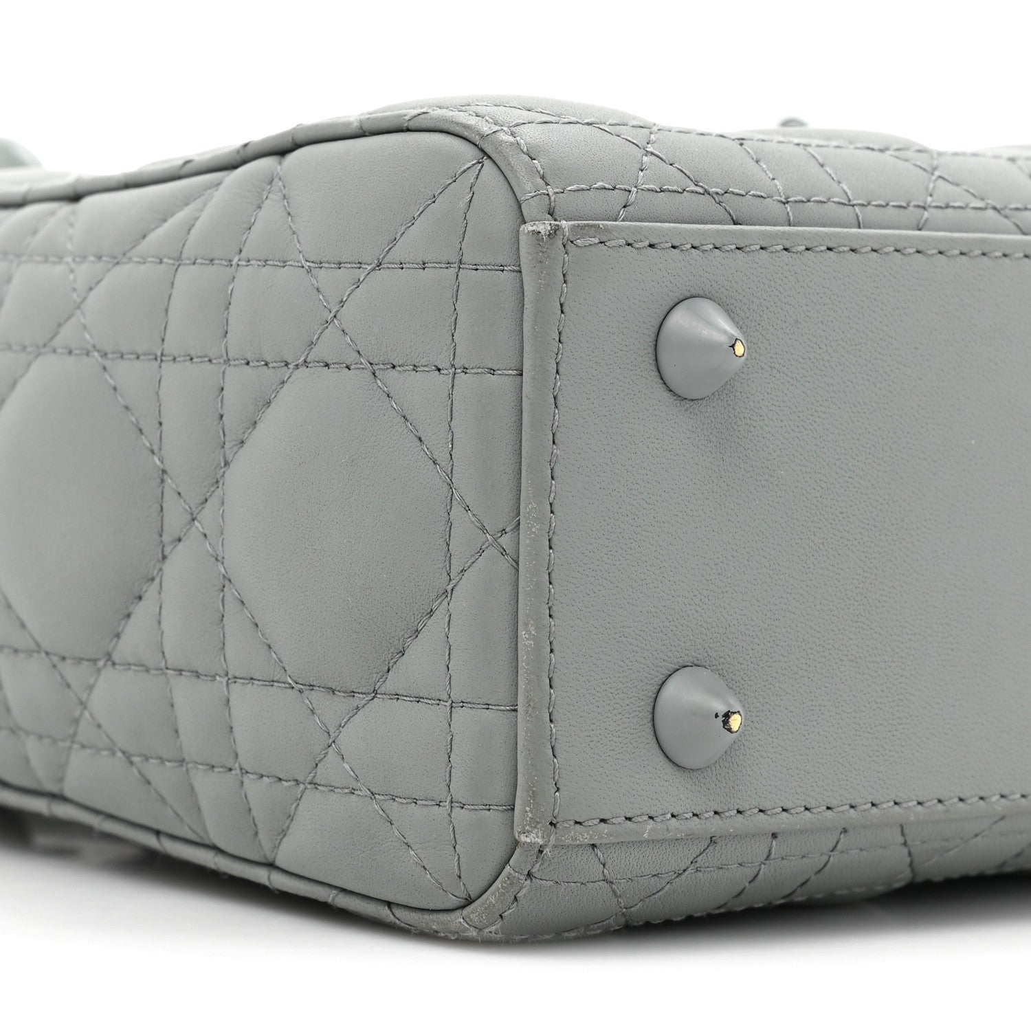 Christian Dior Ultra Matte Calfskin Cannage Small My ABCDior Lady Dior Gray 9 of 17