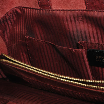 Fendi Vitello Elite Regular 2Jours Tote Rosso Scuro Ciliegia 12 of 12