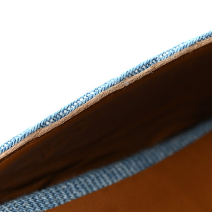 Hermes Denim Fringed Oz Mules 39 Bleu Clair 10 of 11