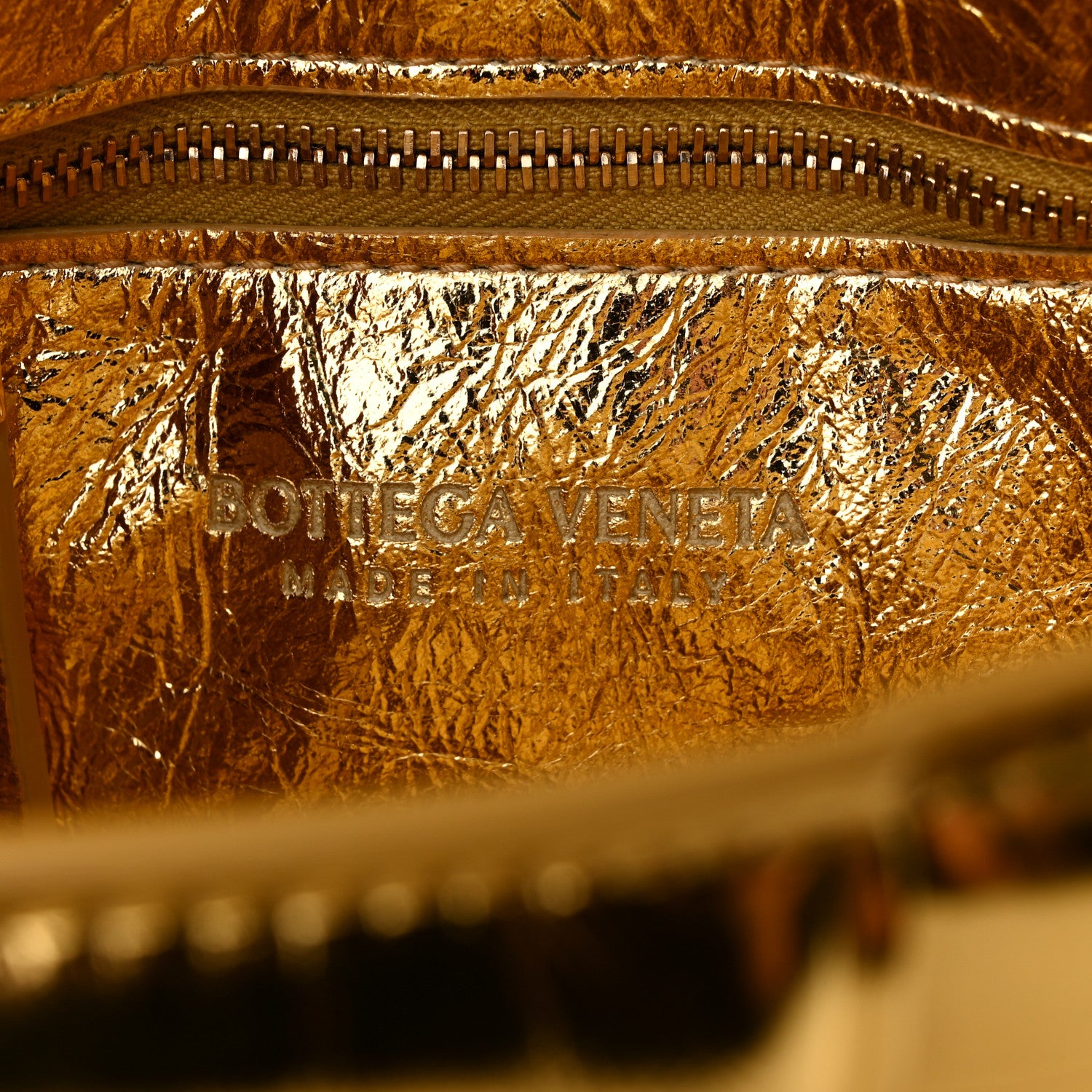 Bottega Veneta Mirror Lambskin Maxi Intreccio Padded Cassette Crossbody Bag Gold 5 of 9