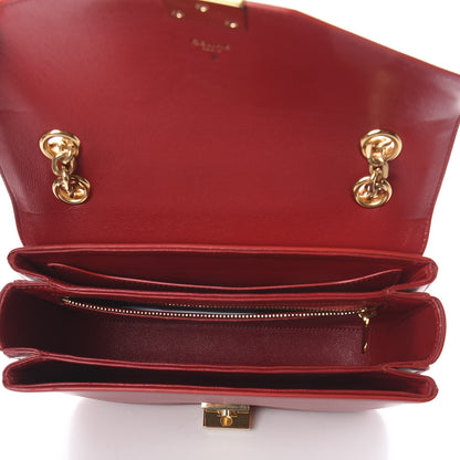 Celine Shiny Calfskin Medium C Bag Red 4 of 7