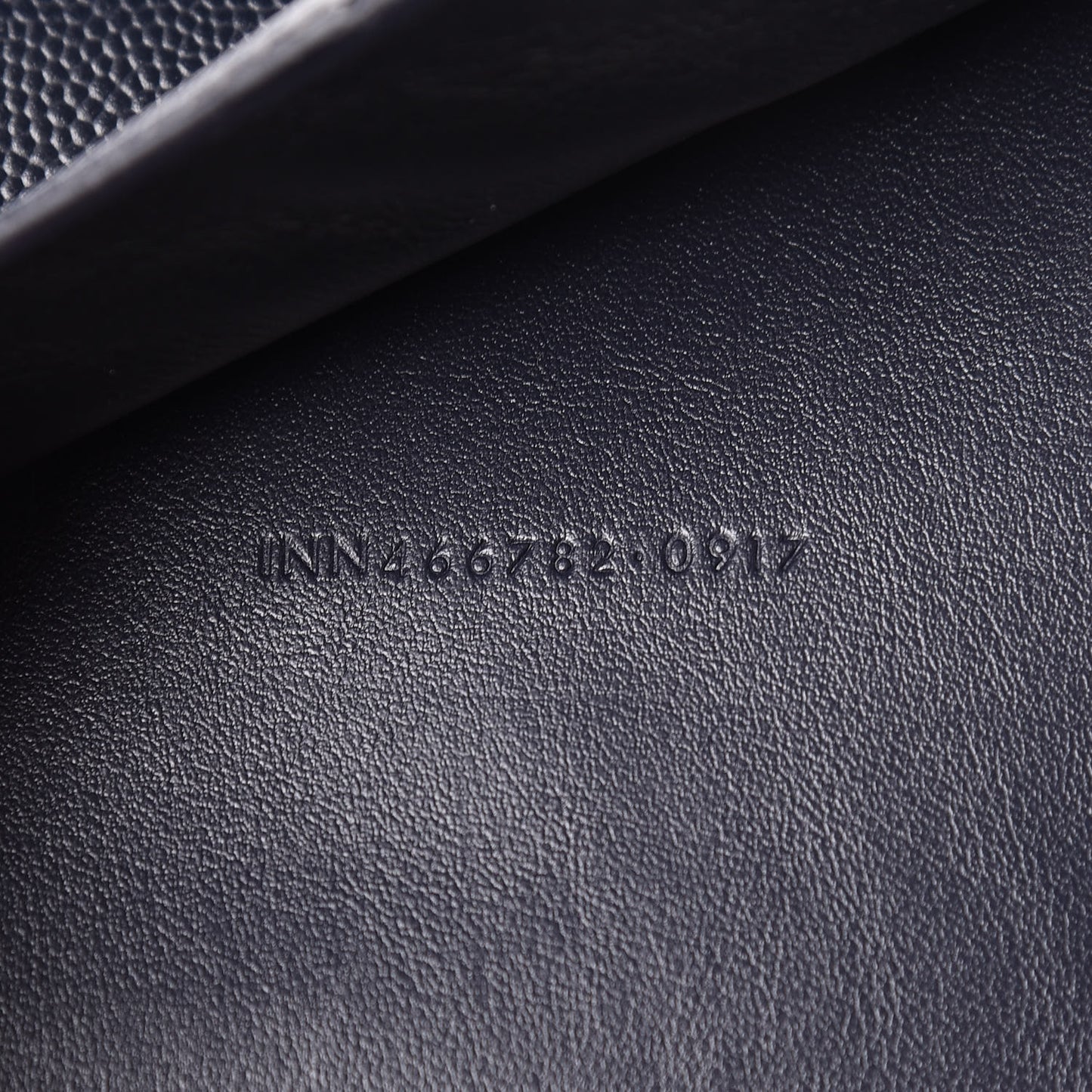 Grain De Poudre Matelasse Chevron Small Monogram Passport Case Deep Marine