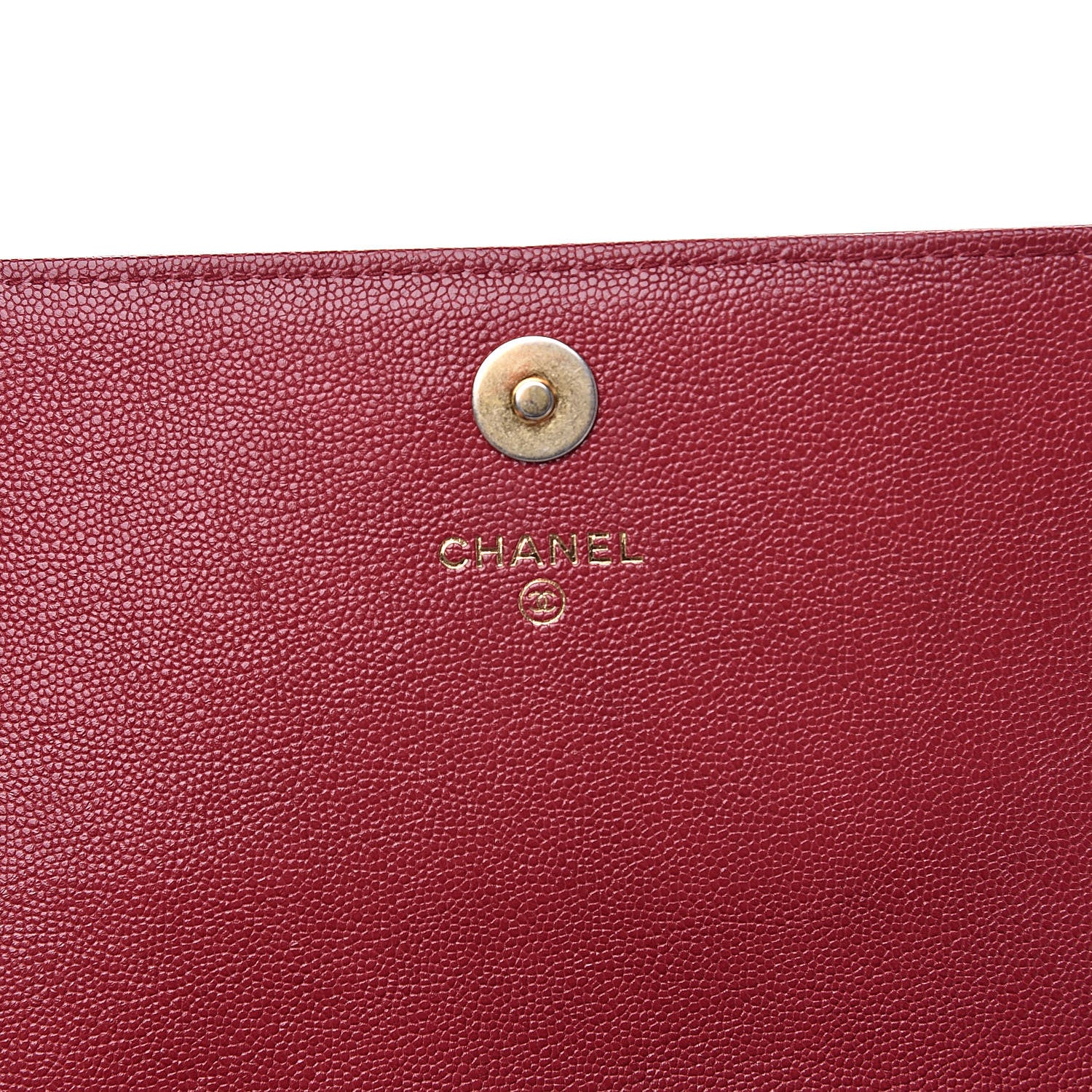 Chanel Caviar Quilted Boy Square Wallet on Chain WOC Burgundy 6 of 11