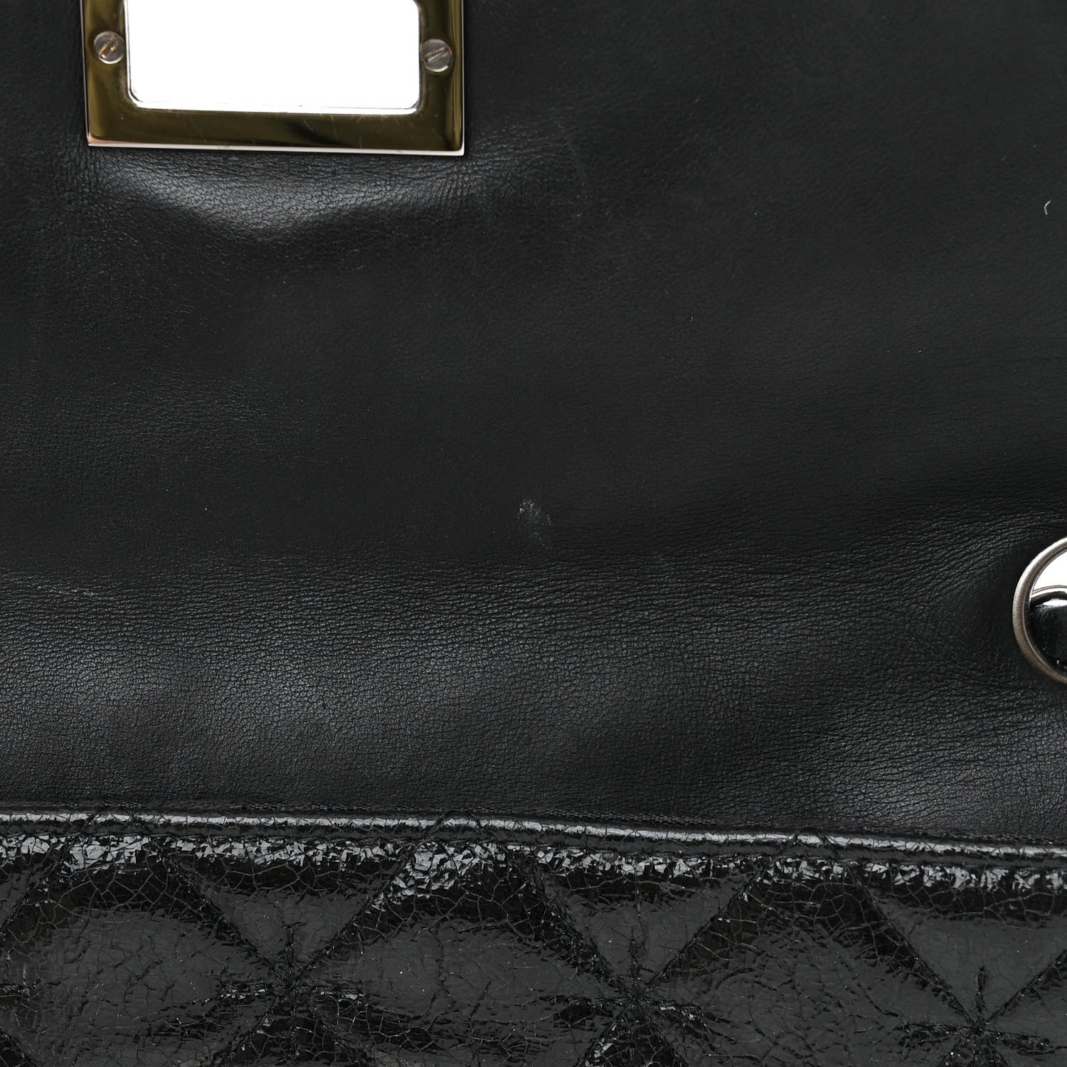 Chanel Glazed Crackled Calfskin Mademoiselle Flap Black 12 of 13