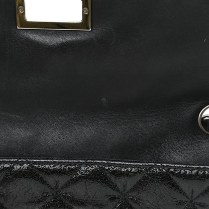 Chanel Glazed Crackled Calfskin Mademoiselle Flap Black 12 of 13