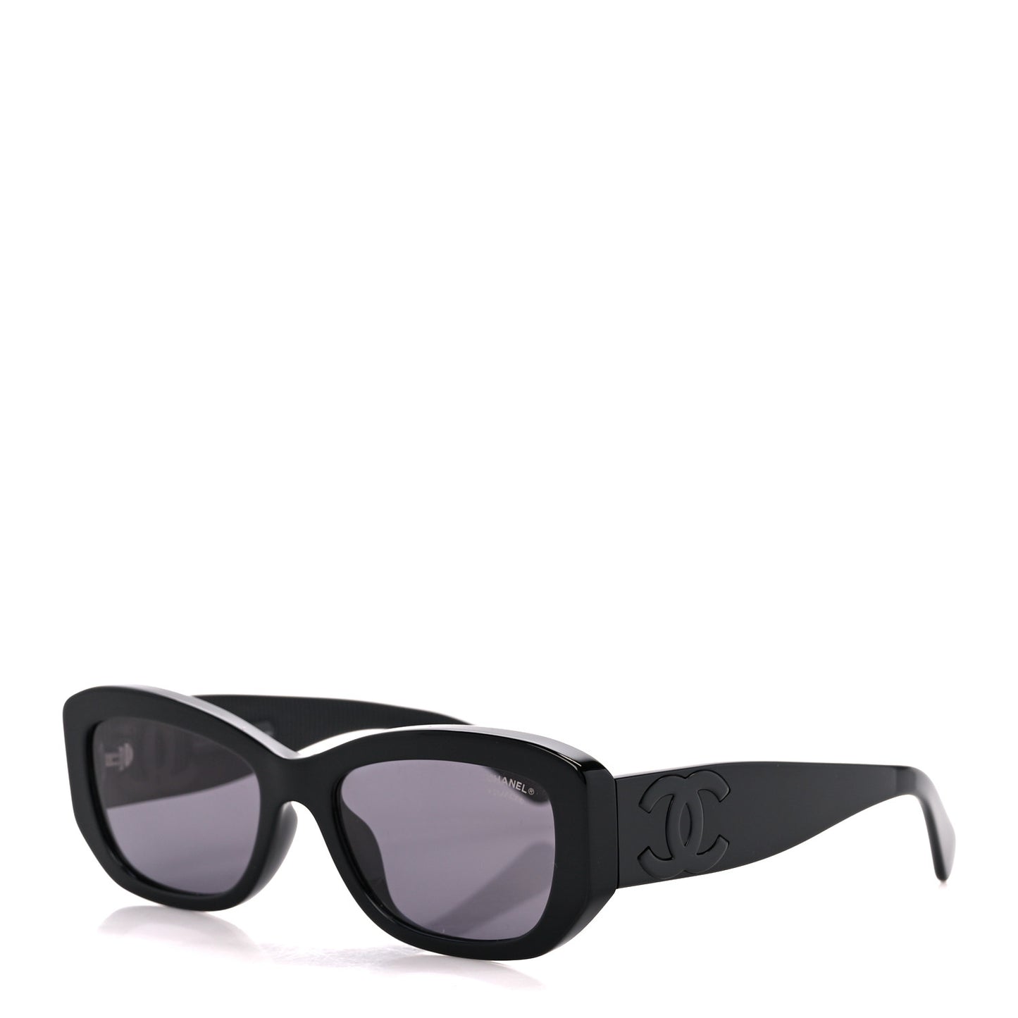Acetate Rectangle Sunglasses 5493-A Black