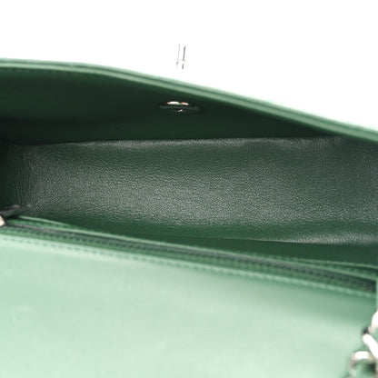 Chanel Lambskin Quilted Mini Rectangular Flap Dark Green 5 of 12