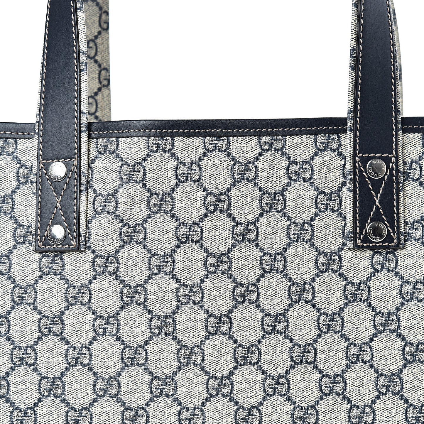GG Plus Monogram Medium Signature Web Loop Tote Navy