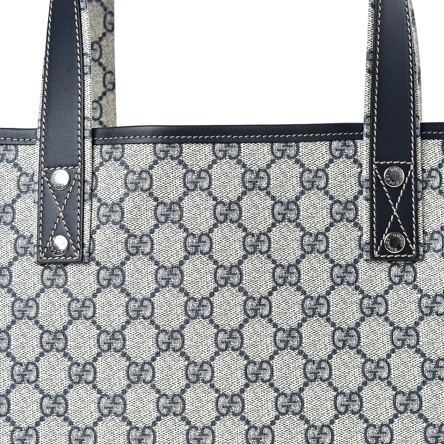Gucci GG Plus Monogram Medium Signature Web Loop Tote Navy 7 of 9