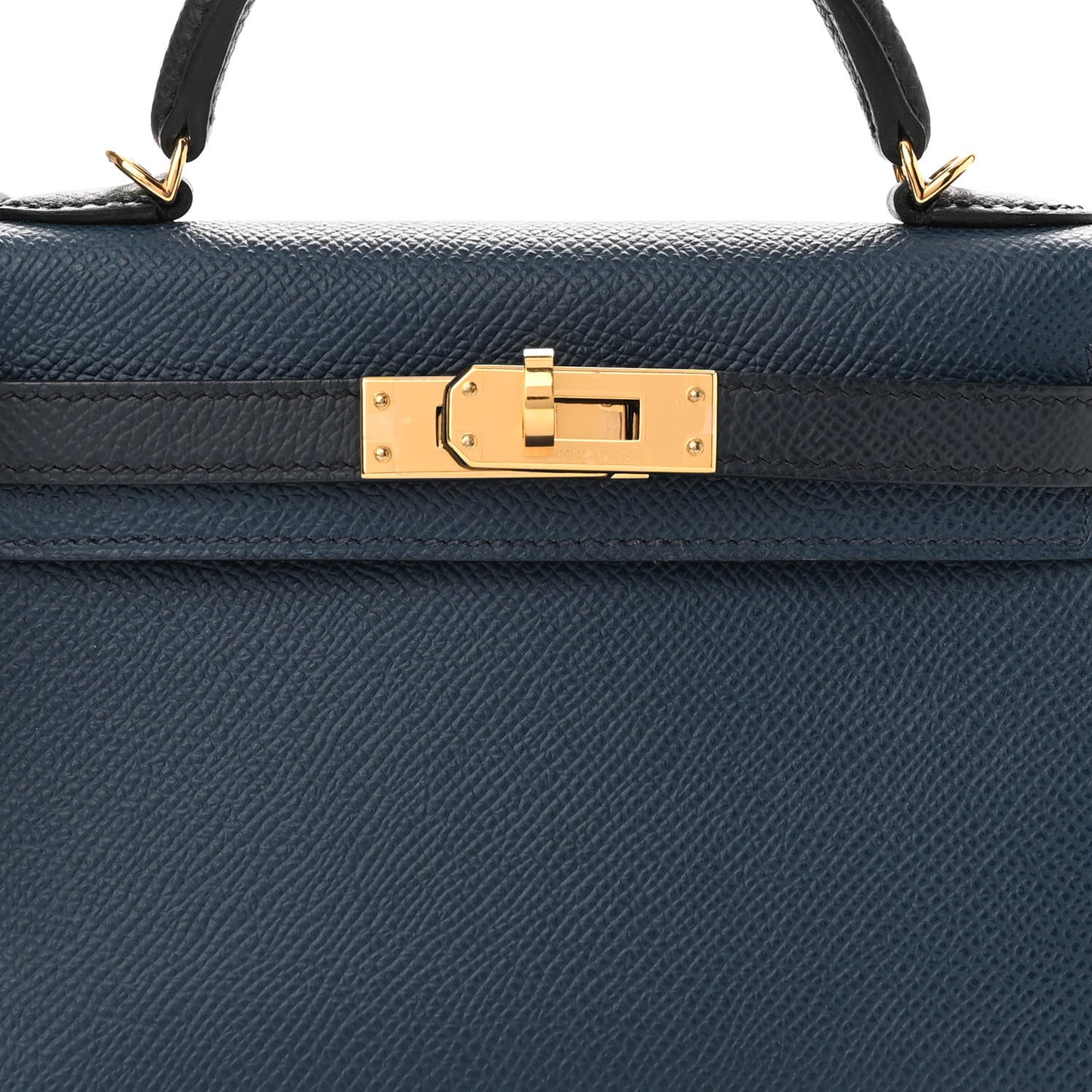Epsom Mini Kelly Sellier 20 Bleu De Prusse Bleu Nuit