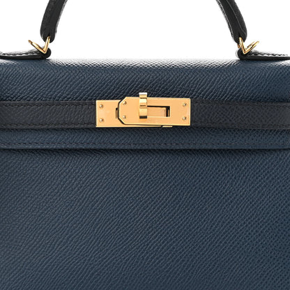 Hermes Epsom Mini Kelly Sellier 20 Bleu De Prusse Bleu Nuit 7 of 10
