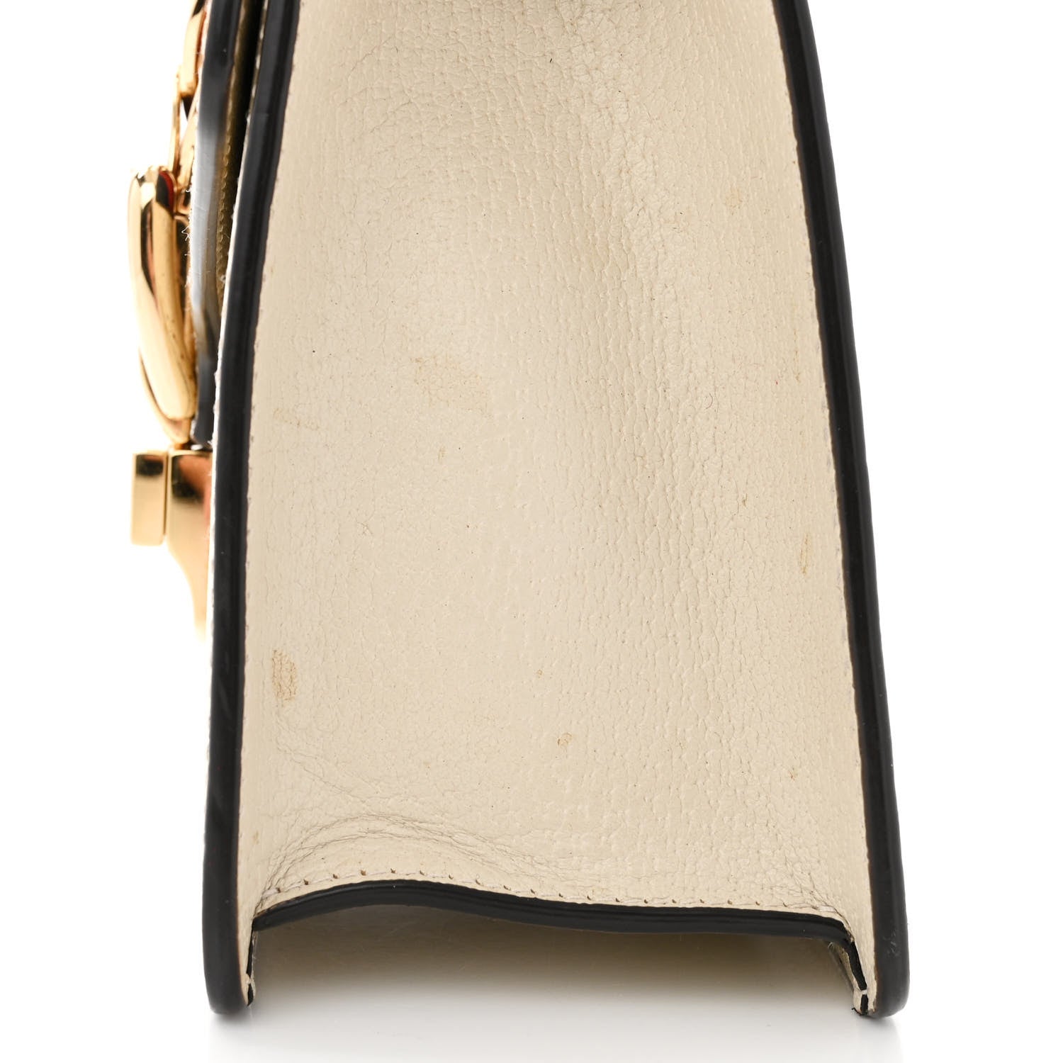Gucci Textured Calfskin Bee Star Print Mini Sylvie Top Handle Bag Mystic White 11 of 17