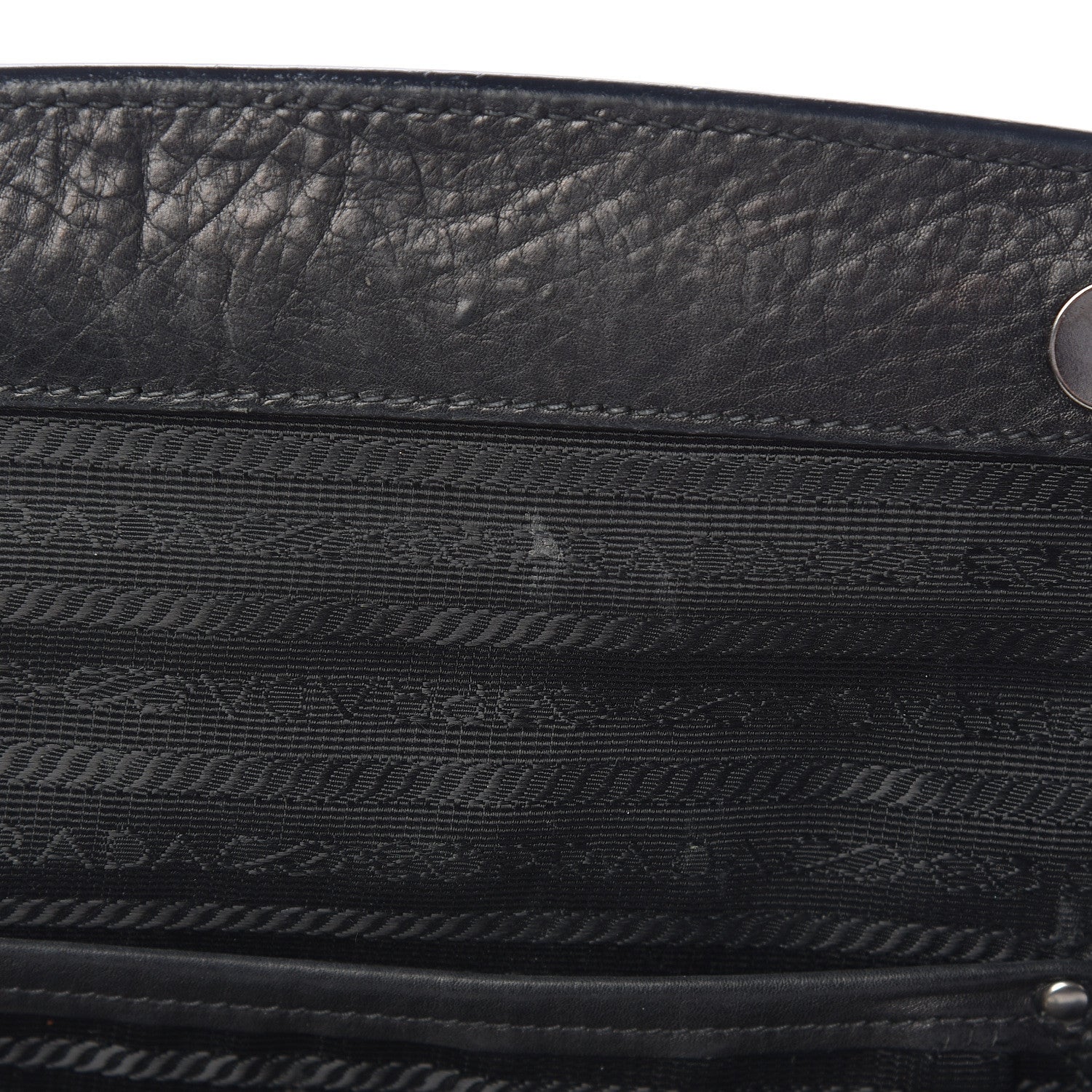 Prada Tessuto Nylon Nappa Braided Gaufre Frame Black 9 of 14