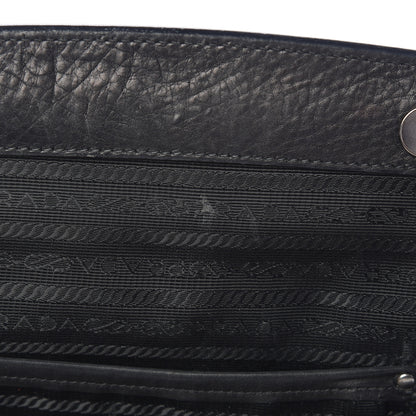 Prada Tessuto Nylon Nappa Braided Gaufre Frame Black 9 of 14