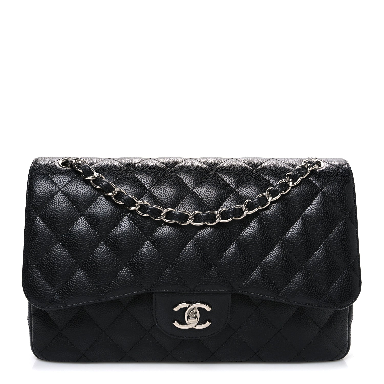 Chanel Caviar Quilted Jumbo Double Flap Black 1 of 10