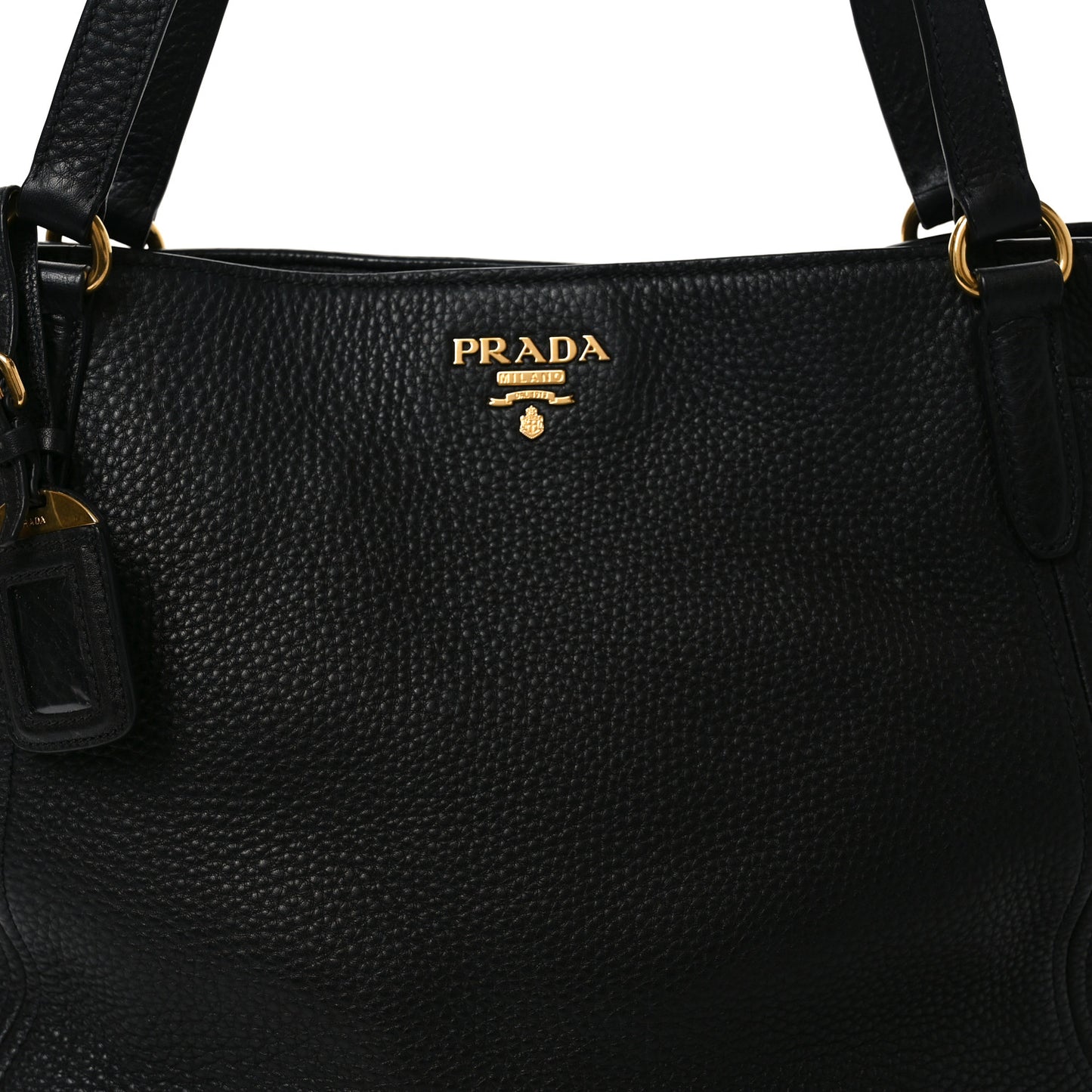 Vitello Daino Side Pocket Tote Black