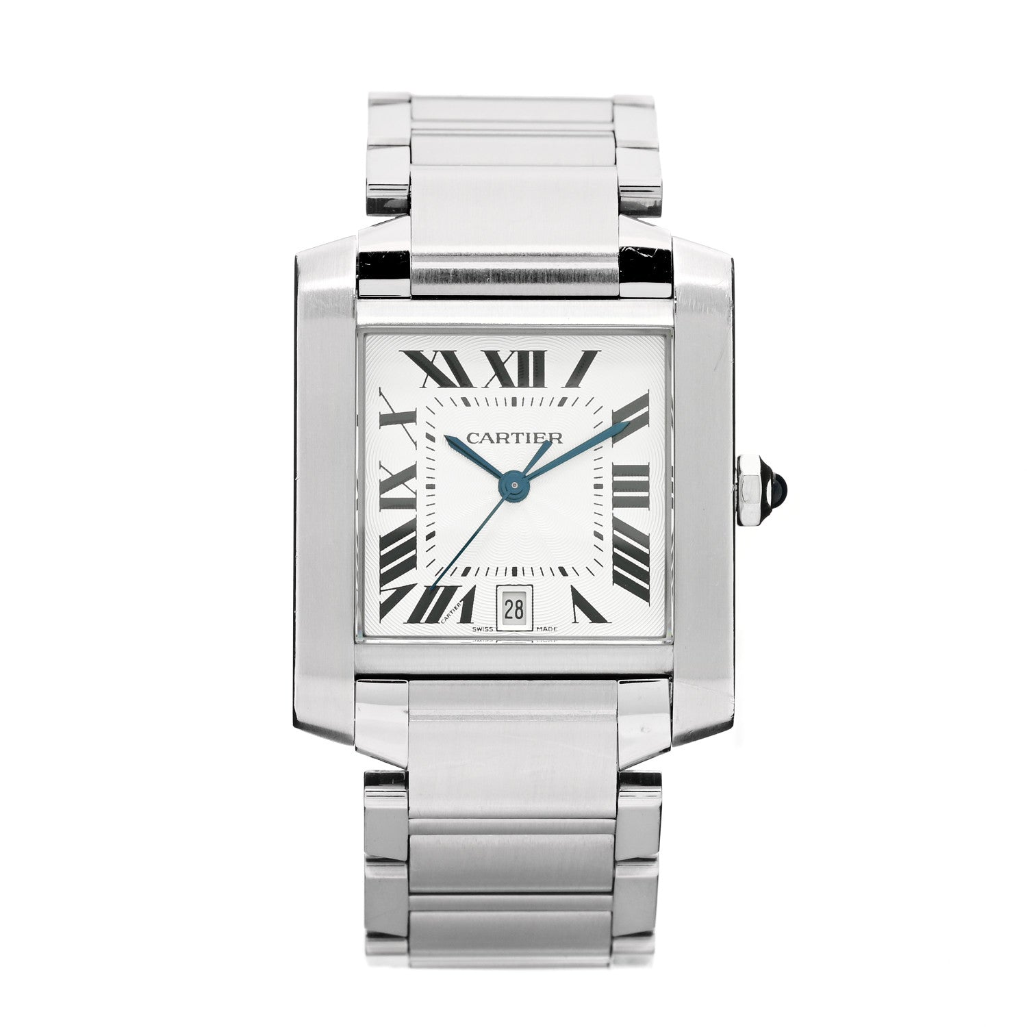 Cartier Stainless Steel 28mm Tank Francaise Automatic Watch 1 of 5