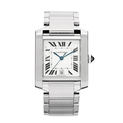 Cartier Stainless Steel 28mm Tank Francaise Automatic Watch 1 of 5
