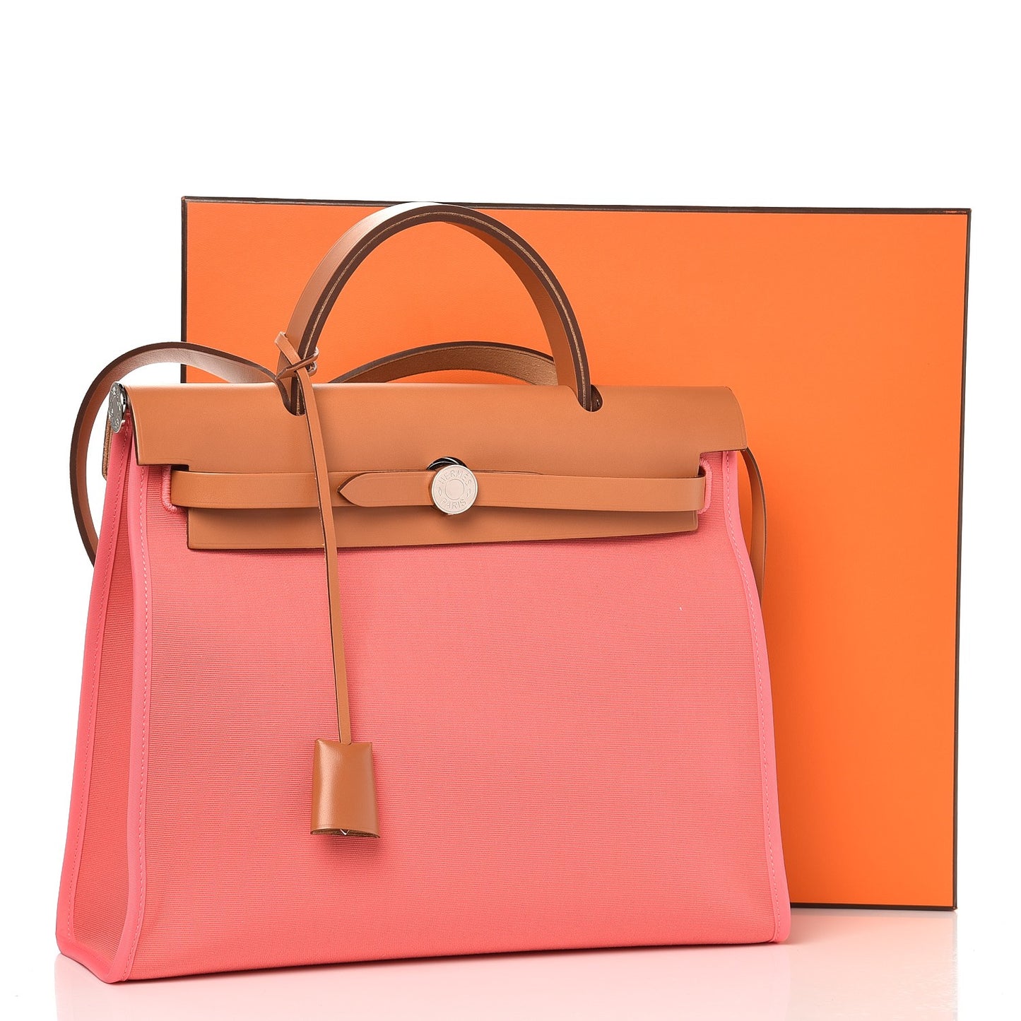 Vache Hunter Toile Herbag Zip 31 PM Rose Azalee Natural