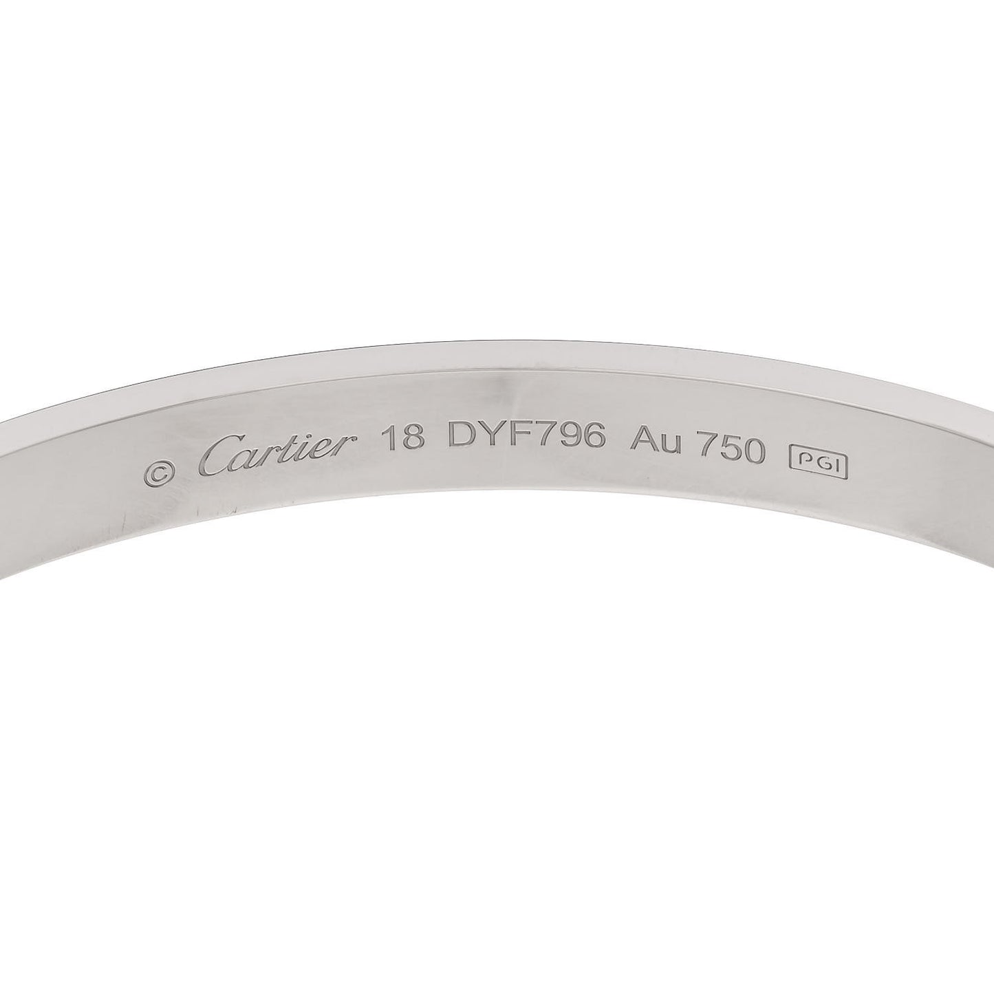 18K White Gold LOVE Bracelet 18