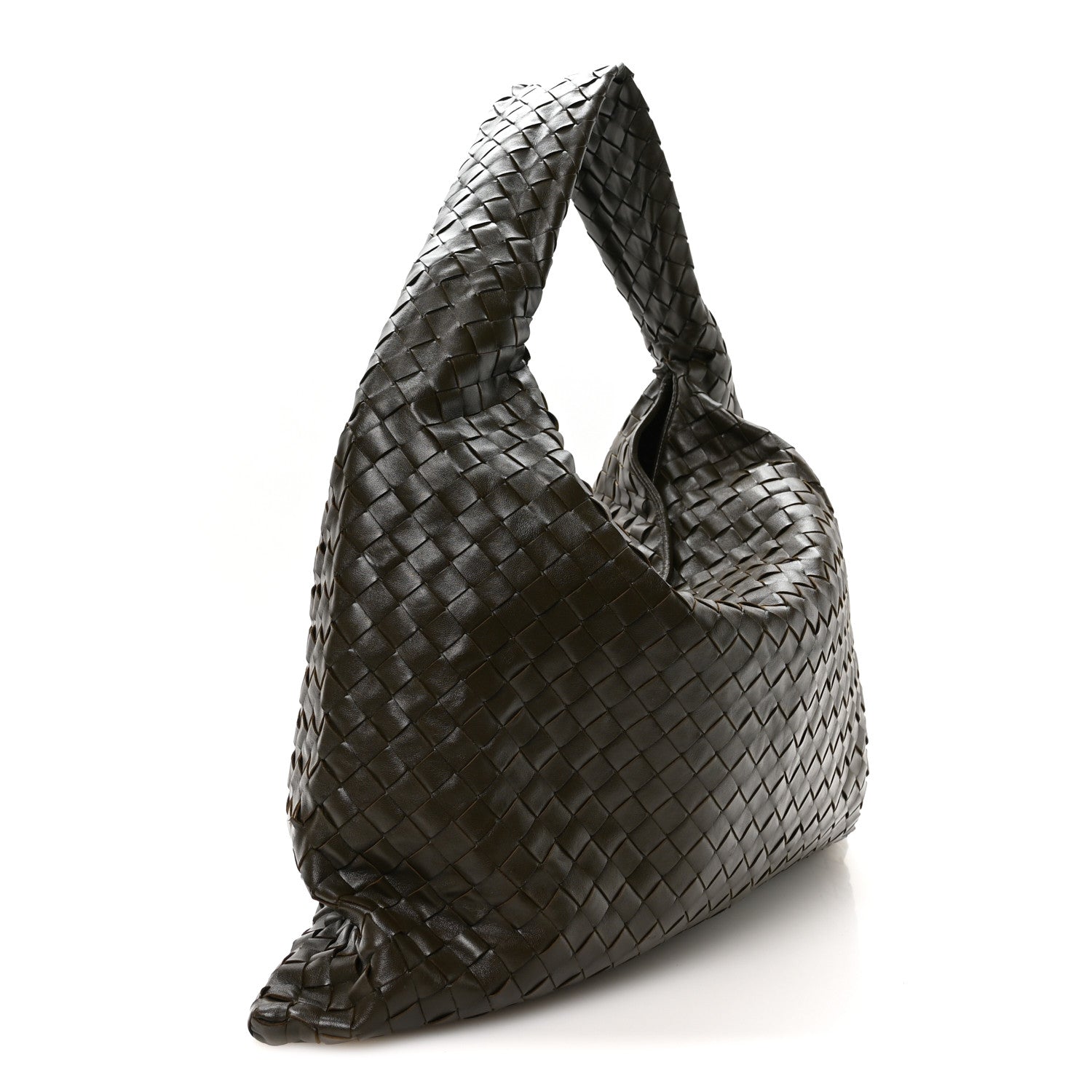 Bottega Veneta Calfskin Intrecciato Large Hop Kaki 3 of 11