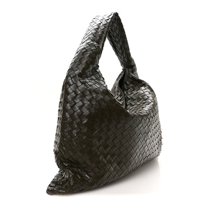 Bottega Veneta Calfskin Intrecciato Large Hop Kaki 3 of 11