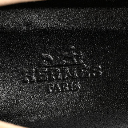 Hermes Suede Goatskin Womens Faubourg Loafers 38 Beige Argile 8 of 11