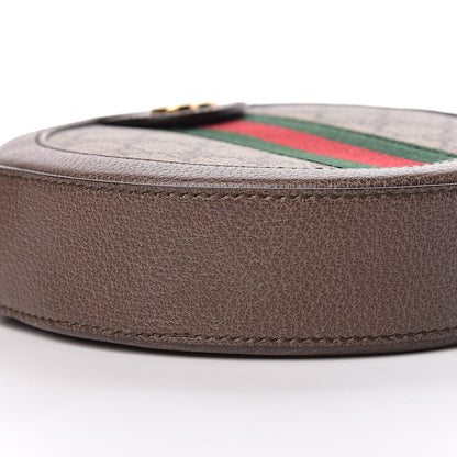 Gucci GG Supreme Monogram Web Mini Ophidia Round Shoulder Bag Brown 8 of 11