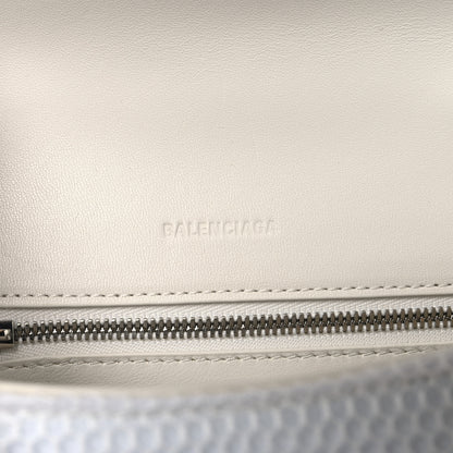 Balenciaga Faux Calfskin Fabric Glow In The Dark Small Sneakerhead Top Handle Bag White Orange 6 of 9