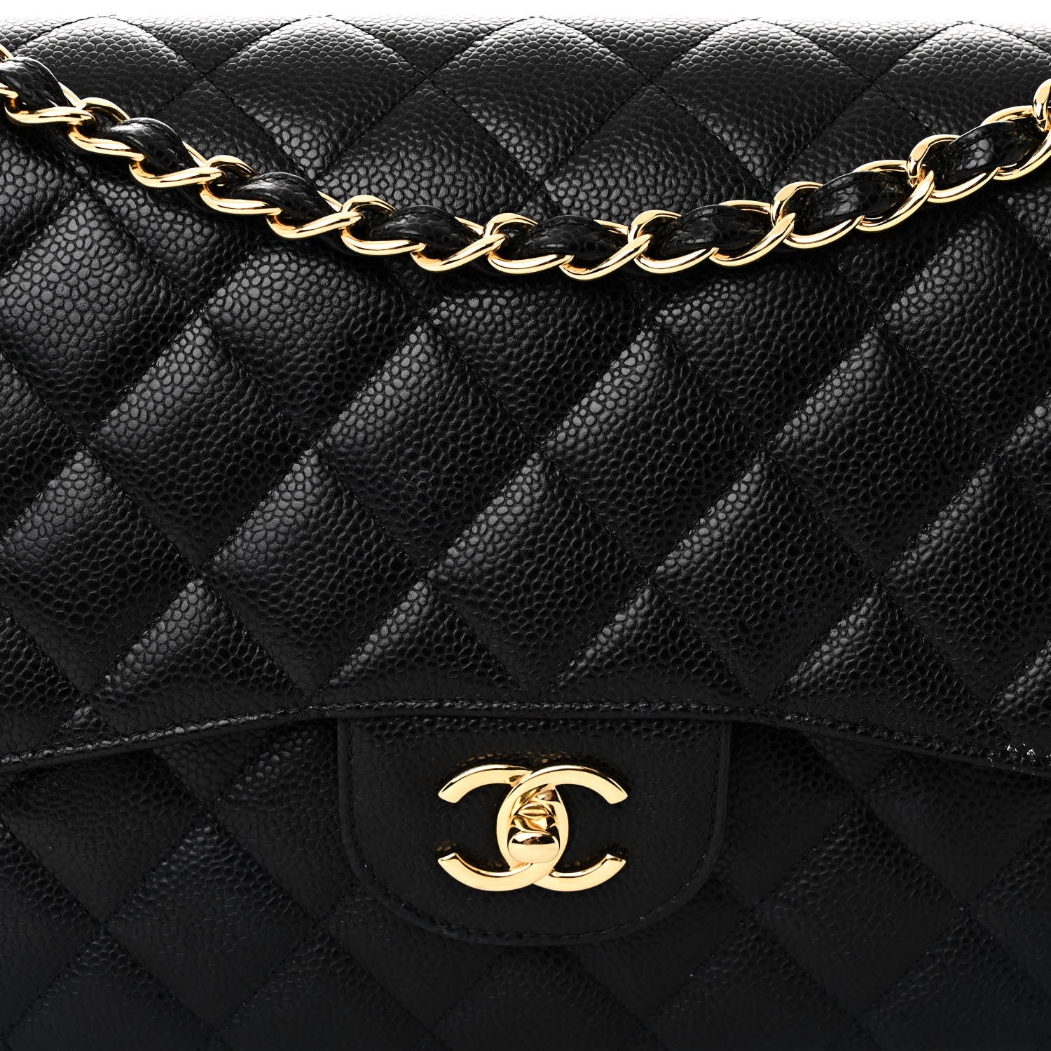 Chanel Caviar Quilted Jumbo Double Flap Black 8 of 10