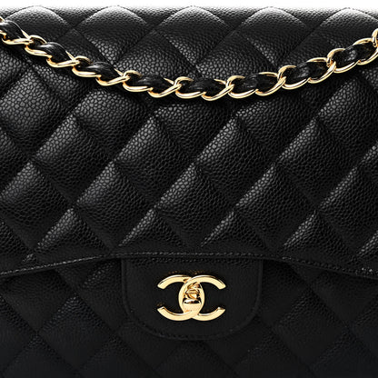 Chanel Caviar Quilted Jumbo Double Flap Black 8 of 10