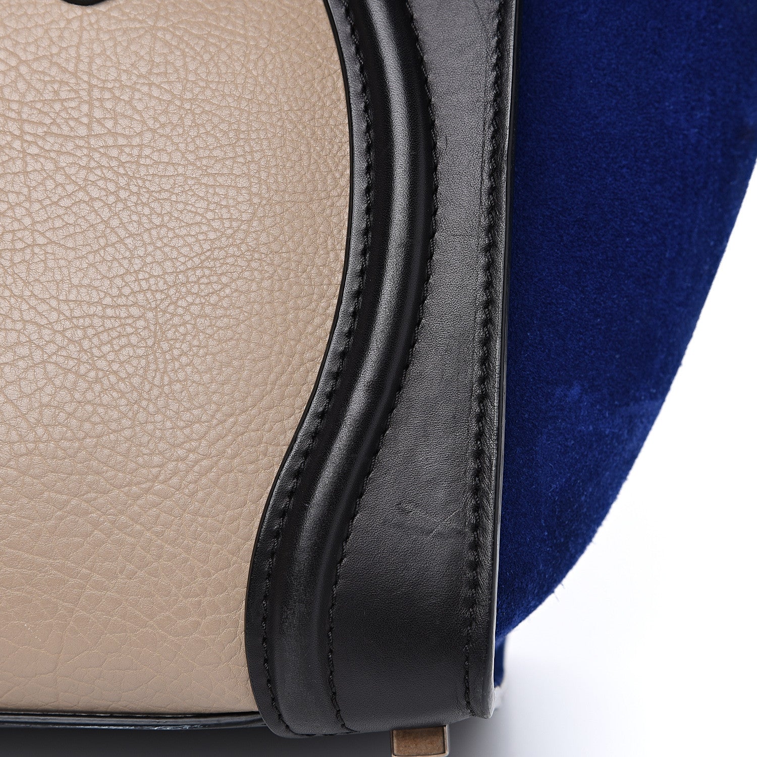 Celine Elephant Calfskin Suede Micro Tri-Color Luggage Sand 13 of 14