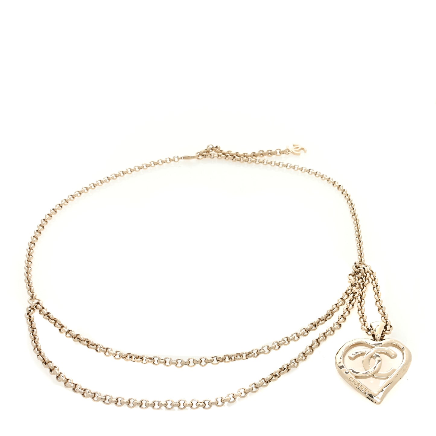 Metal Chain CC Heart Coco In Love Belt 90 Gold