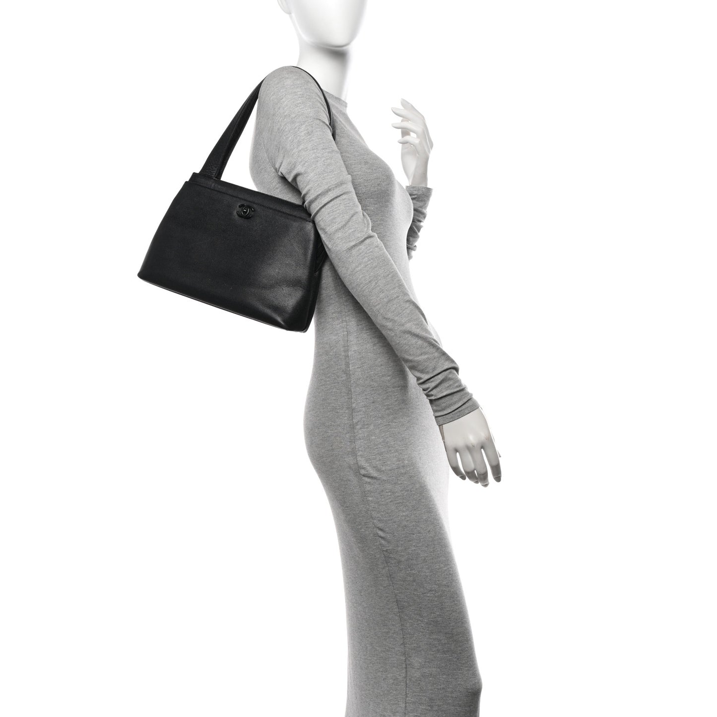 Caviar CC Shoulder Bag Black