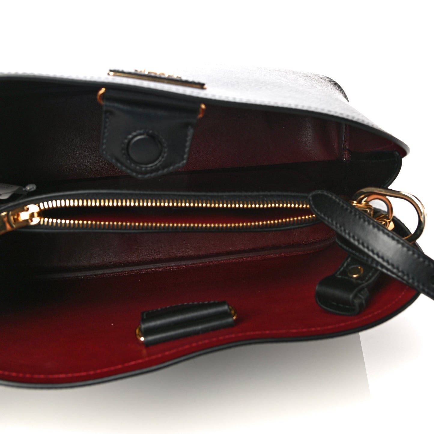 Saffiano Cuir Small Matinee Tote Black