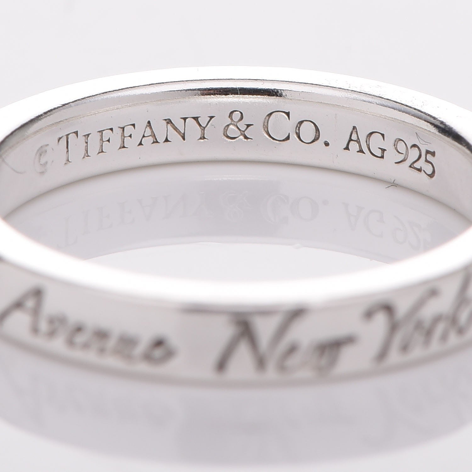 Tiffany Sterling Silver Notes Narrow Ring 48 4.25 3 of 8