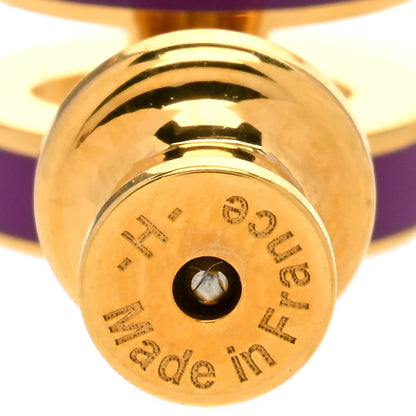 Hermes Gold Lacquered Mini Pop H Earrings Anemone 4 of 5