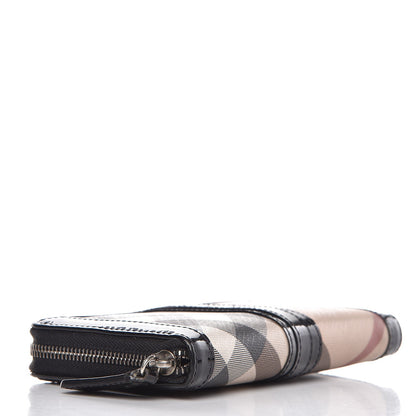 Burberry Supernova Check Large Ziggy Zip Around Wallet Black 4 of 9