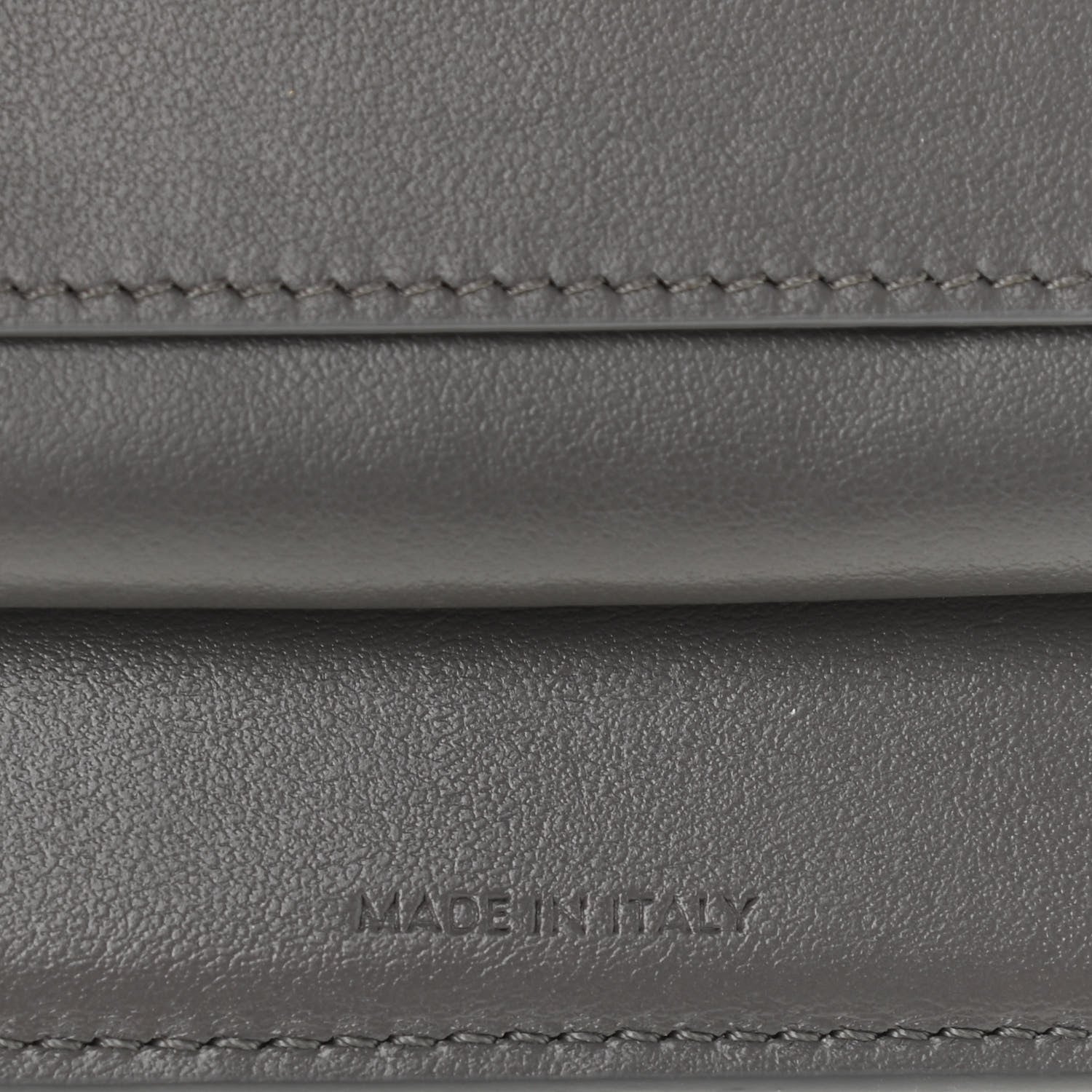Celine Grained Calfskin Small Tri-Fold Wallet Grey 7 of 9