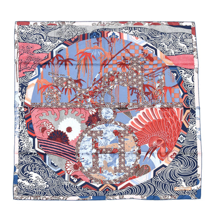 Hermes Silk Ex Libris En Monogram Kimonos Scarf 90 1 of 5